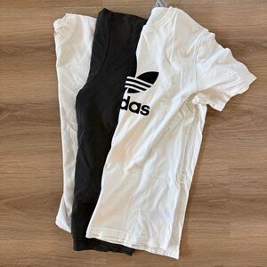 Adidas and Uniqlo Dark Gray three T-Shirts
